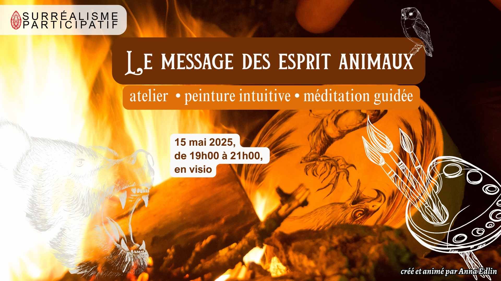 Atelier de peinture intuitive et de méditation guidée : Le message des esprit animaux