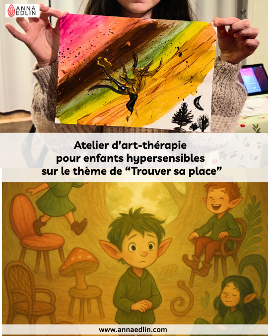 Atelier art-thérapie trouver sa place enfants hypersensibles Houdan 78