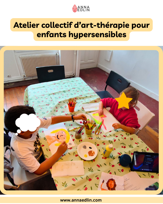 Atelier collectif d'art-thérapie enfants hypersensibles Houdan 78 Yvelines