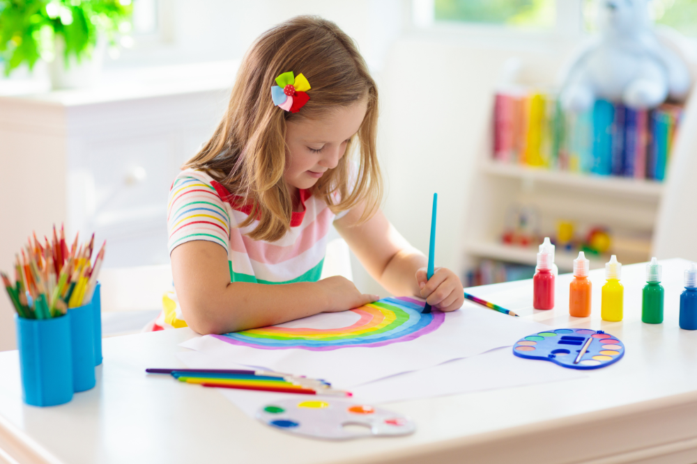 Peinture intuitive pour enfant hypersensible : libérer les émotions et le trop-plein en art-thérapie à Houdan.