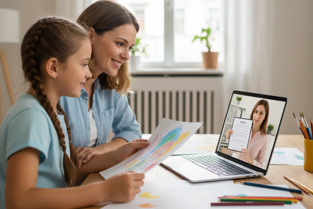 Bilan initial et questionnaire en art-thérapie pour comprendre le monde intérieur de l'enfant hypersensible en ligne partout en France.